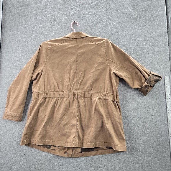 Torrid Women Jacket 3 Tan Twill Utility Button Long Sleeve - Picture 9 of 9